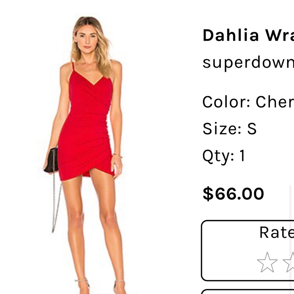 REVOLVE X BY THE WAY Dahlia wrap mini dress in red